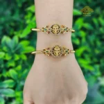 Antique Lakshmi Kada Bangle with Multicolour Stones