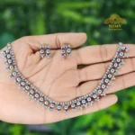 Elegant Plain Oxidized Silver Necklace