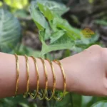 Gold Plated Plain Six-Bangle Set