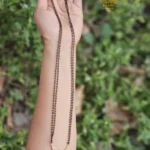 Gold Plated 2-Layer Black Beads Mangalsutra Chain with Pendant