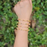 Elegant Gold Plated Navaratna Bangle Set