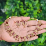 Elegant Antique Ruby Stone Necklace
