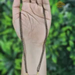 Gold Plated 2-Layer Long Black Beads Mangalsutra with Pendant