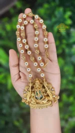 Antique Ganesha Pendant Pearl Haaram - Image 2