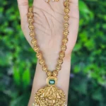 Antique Lakshmi Pendant Gold Beads Haaram