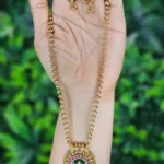 Antique Palakka Lakshmi Pendant Gold Beads Haaram