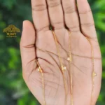 Gold Plated White AD Stone Chain Anklet