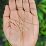 Gold Plated Ruby Stone Chain Anklet