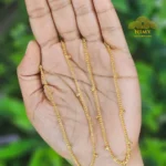 Gold Plated Gold Beads Chain Anklet