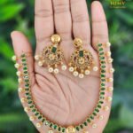 Traditional Green Stone Lakshmi attigai