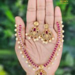 Traditional Pink Stone Lakshmi Attigai