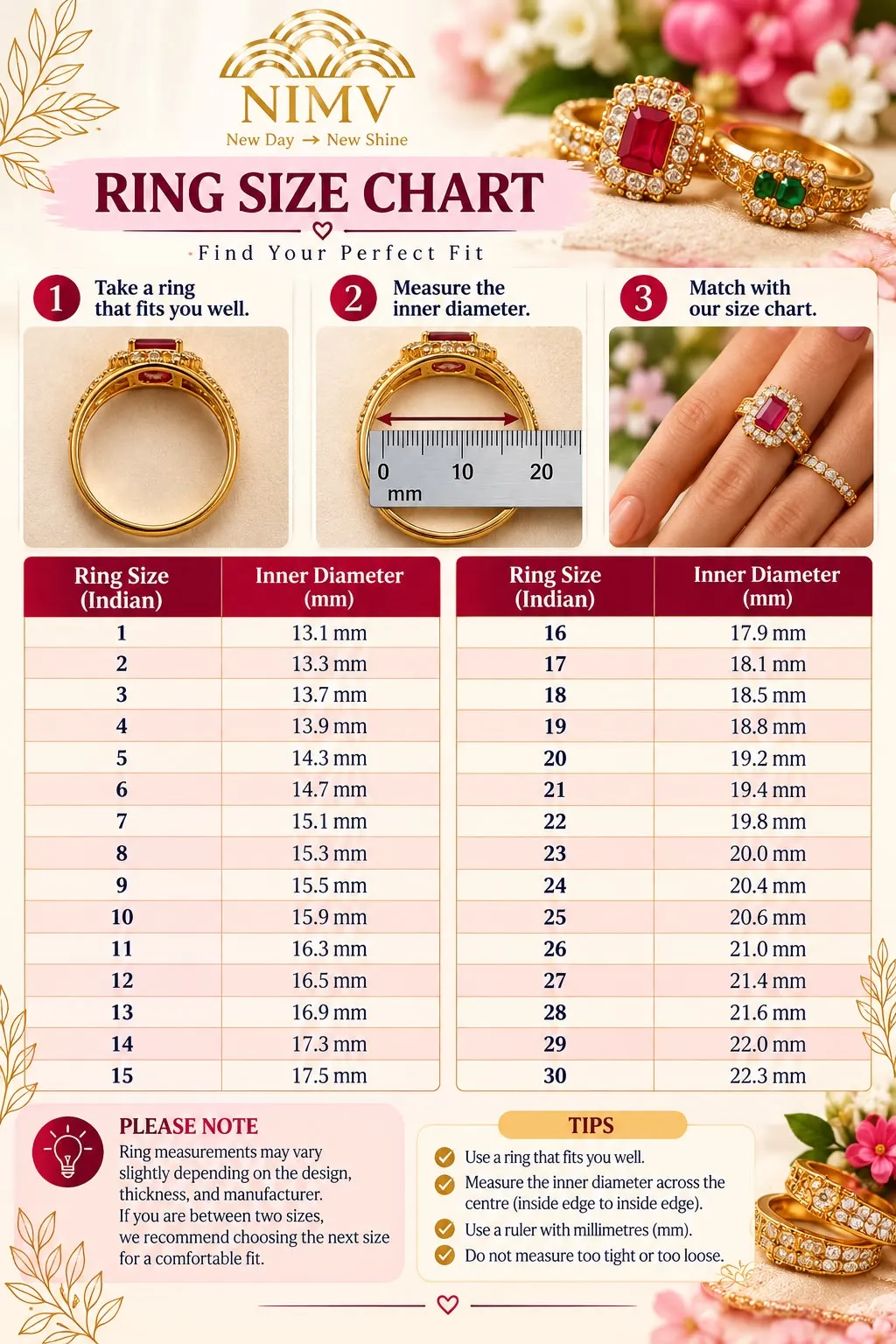 Ring Size Chart